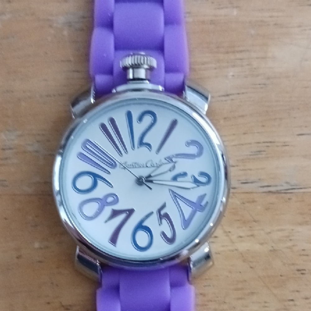 Purple Silicone Strap Women's Watch